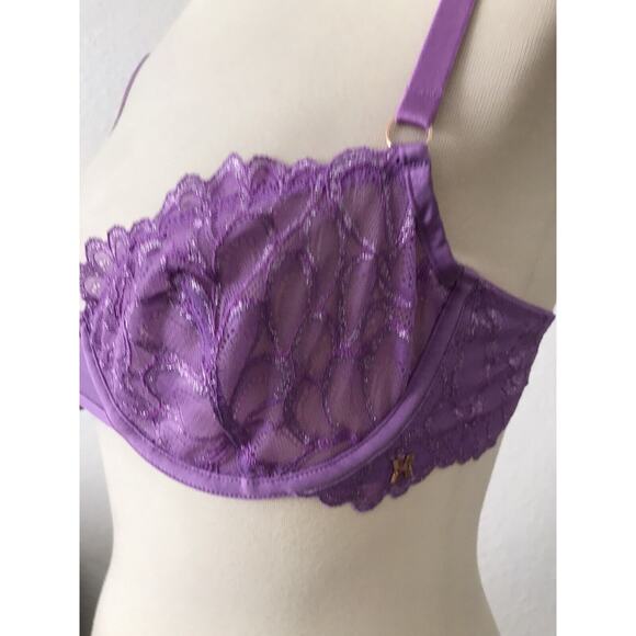 Fenty X Savage Not Sorry Lingerie Lace Underwire Balconette Bra - Picture 4 of 8